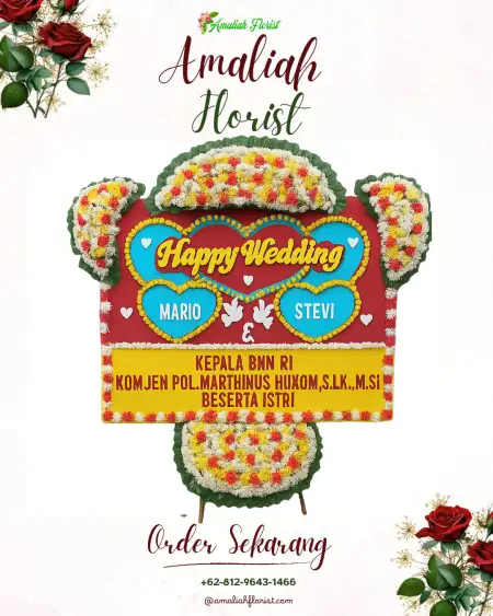 Papan Bunga Pernikahan Lirboyo